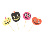 Ensemble de caissettes et de toppers pour cupcakes Halloween de citrouilles effrayantes