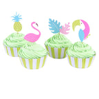 Ensemble de cupcakes - Tropiques (24 caissettes et toppers)
