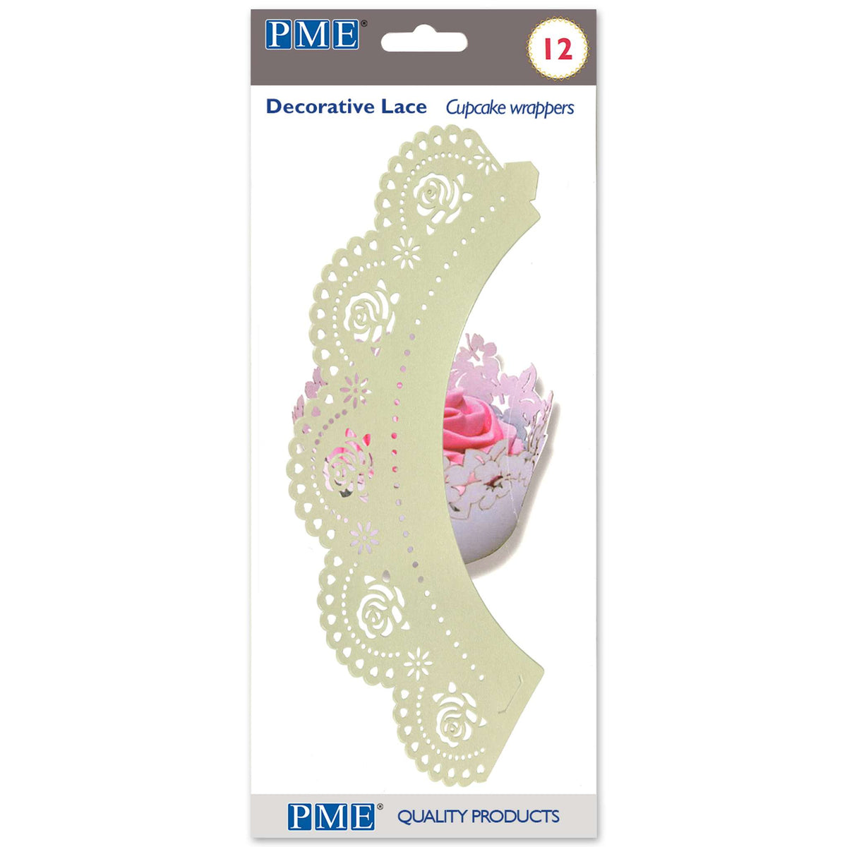 Cupcake-wikkels - Ivoor Roos - Pk/12