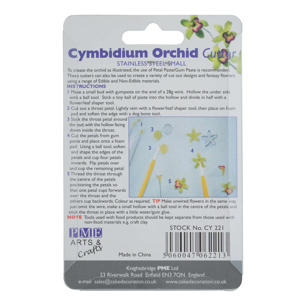 Small Cymbidium Orchid Fondant Cutters Set Of 2
