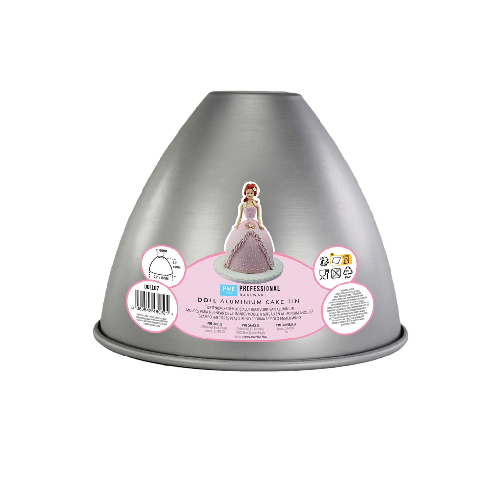 Doll Aluminium Cake Tin (7.2 x 5.9 x 2" / 184 x 149 x 50mm)