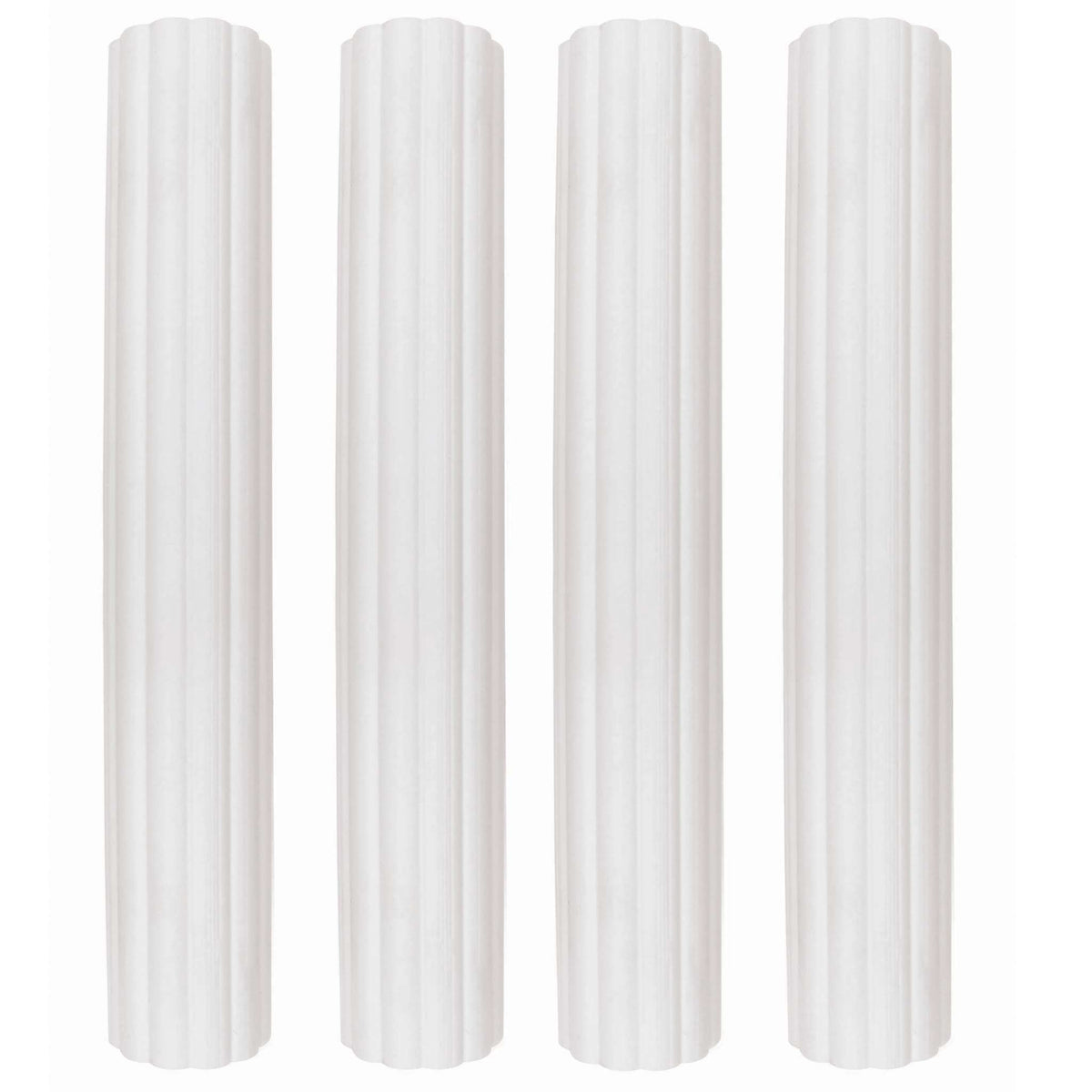 White Plastic Hollow Pillars Pk/4 (6 inch)