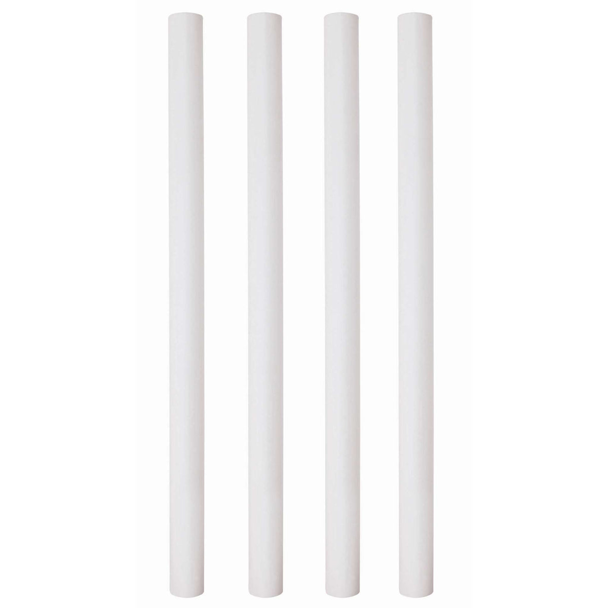 White Plastic Hollow Pillars  Pk/4 (31.7cm / 12½")