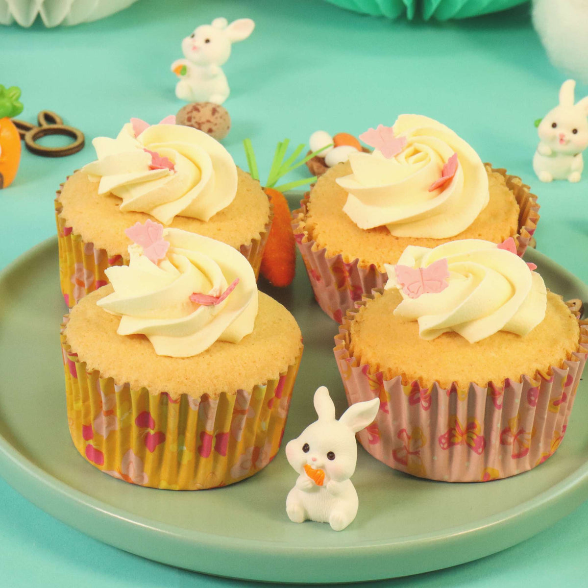 Pâques Caissettes à cupcakes en Aluminium - Papillons (Set de 60)