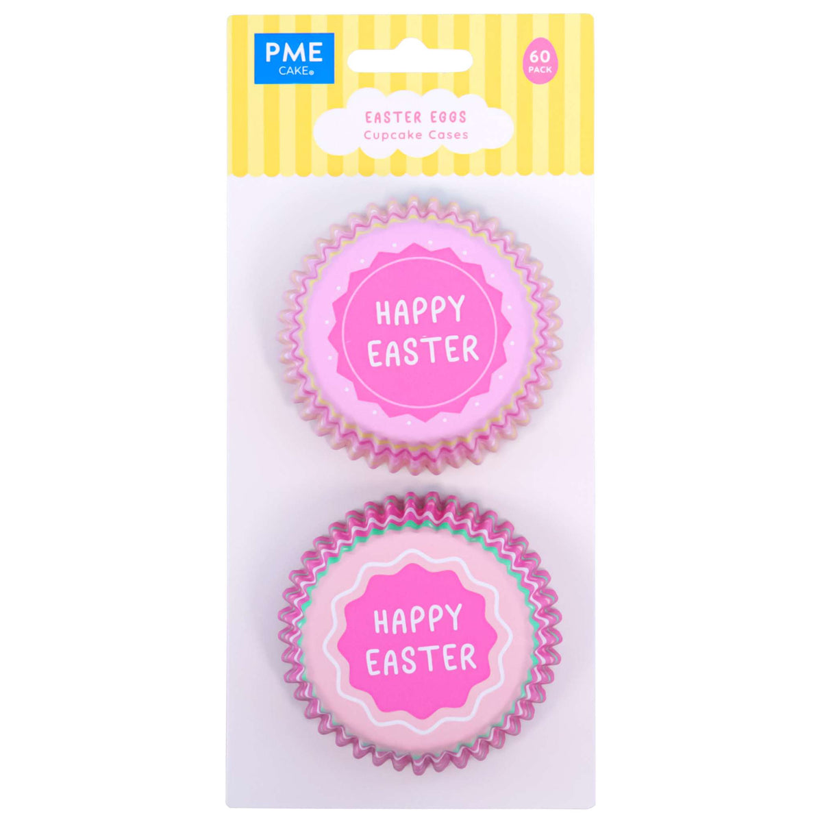 Pâques Caissettes à cupcakes en Aluminium - Joyeuses Pâques (Set de 60)