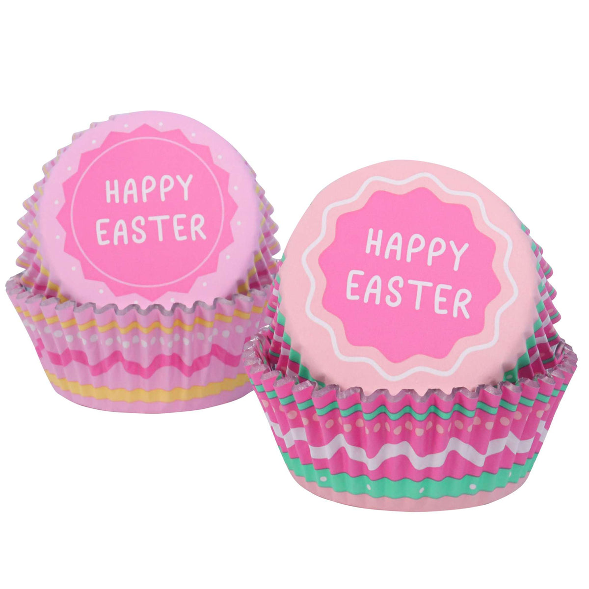 Pâques Caissettes à cupcakes en Aluminium - Joyeuses Pâques (Set de 60)