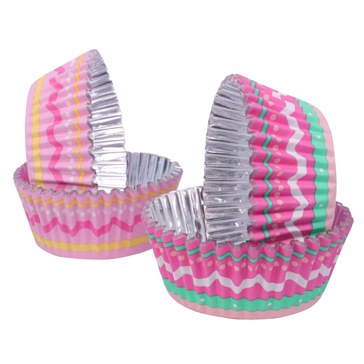 Pâques Caissettes à cupcakes en Aluminium - Joyeuses Pâques (Set de 60)
