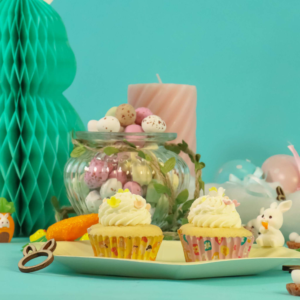 Pâques Caissettes à cupcakes en Aluminium - Taille Mini (Set de 60)