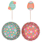 Oster Bakförmchen & Cupcake Dekorationensset - Ostereier (24er-Set)