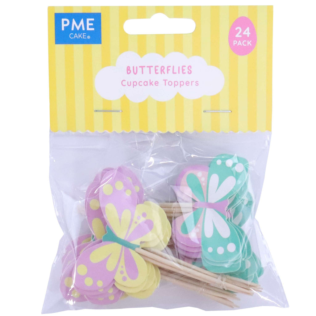 Ostern Kuchendeko Topper - Schmetterlinge (24 Stück)