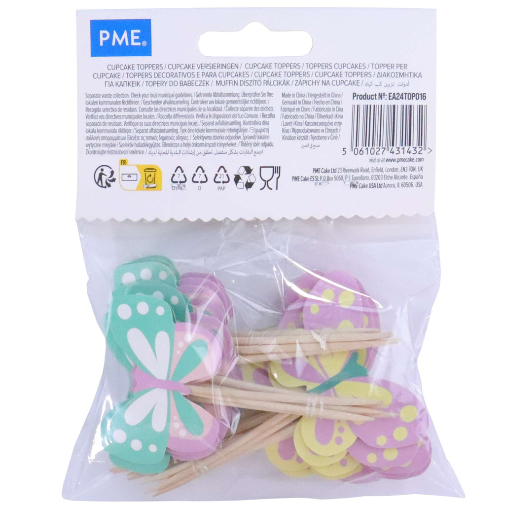 Ostern Kuchendeko Topper - Schmetterlinge (24 Stück)