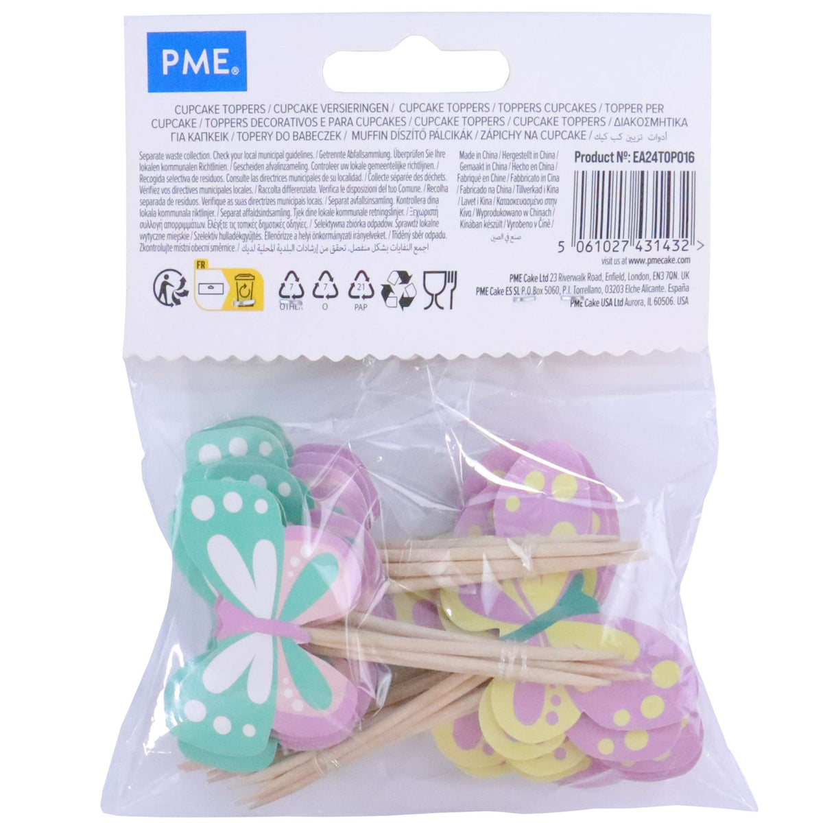 Ostern Kuchendeko Topper - Schmetterlinge (24 Stück)
