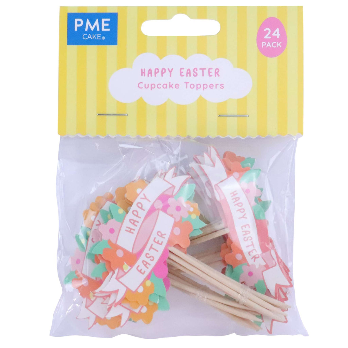 Ostern Kuchendeko Topper - Frohe Ostern (24 Stück)