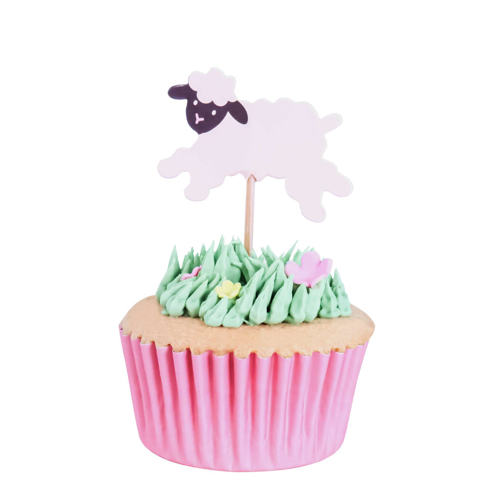Ostern Kuchendeko Topper - Schafe (24 Stück)
