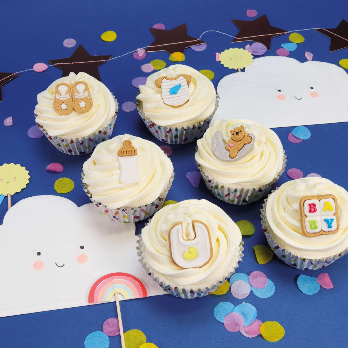 Edible Cupcake Toppers, Baby, Pk/6