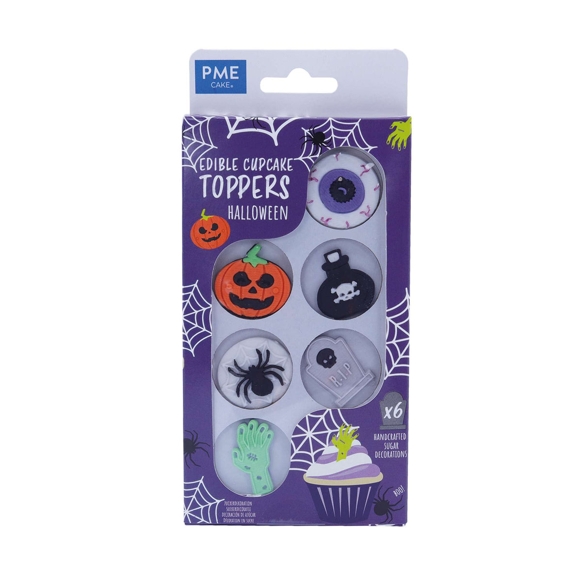 Décorations comestibles pour toppers de cupcakes Halloween, ensemble de 6