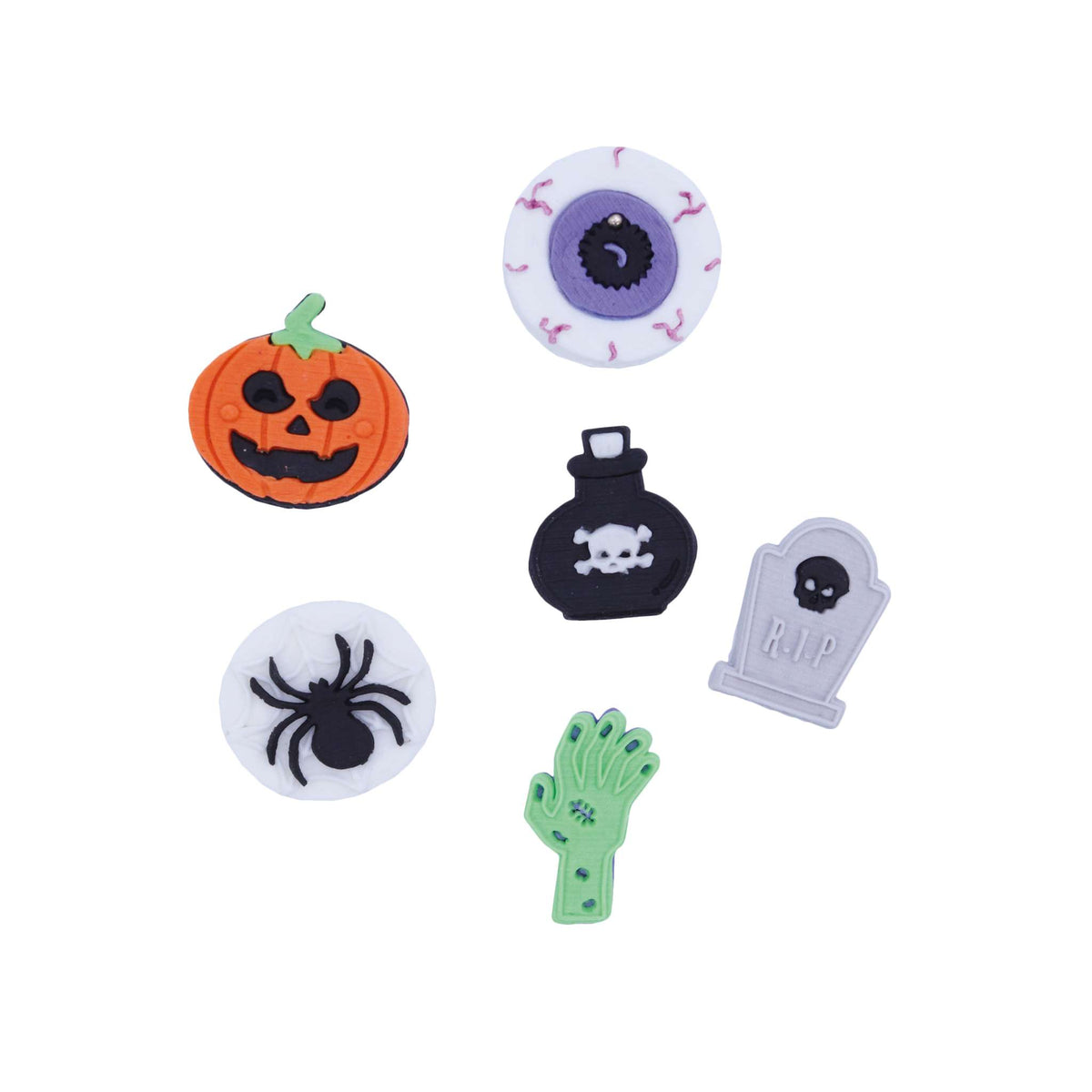 Décorations comestibles pour toppers de cupcakes Halloween, ensemble de 6