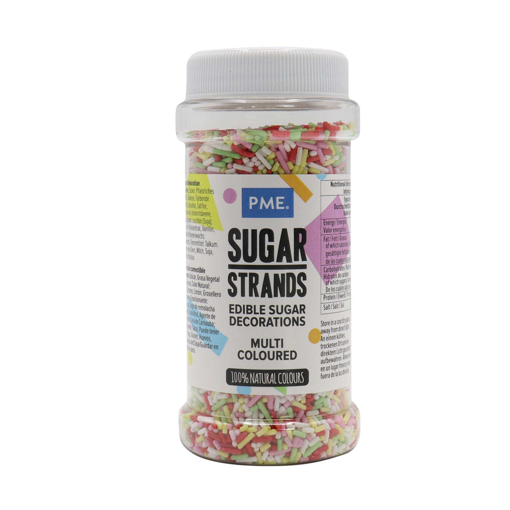 Multi-Coloured Sugar Strands Sprinkles (80g / 2.82oz)