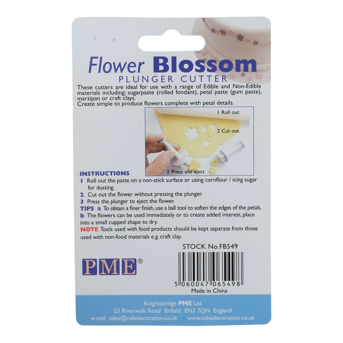 X Large Flower Blossom Plunger Fondant Cutter