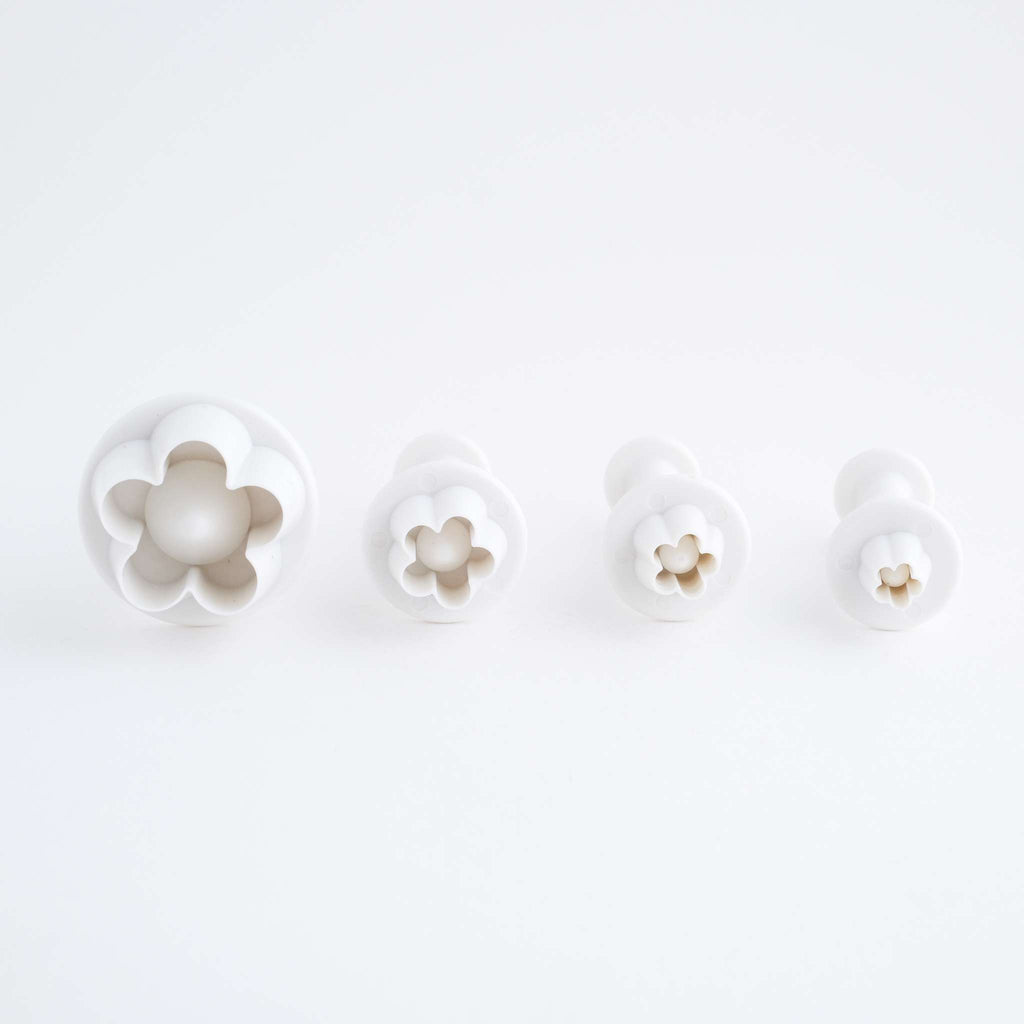 Floral Plunger Cutters - S/M/L/XL Blütenblüte-Set mit 4 Stück