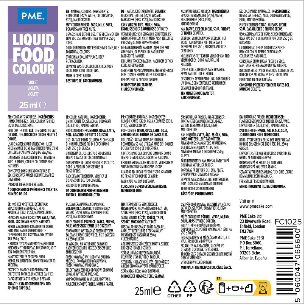 Violet Liquid Food Colour (25ml)