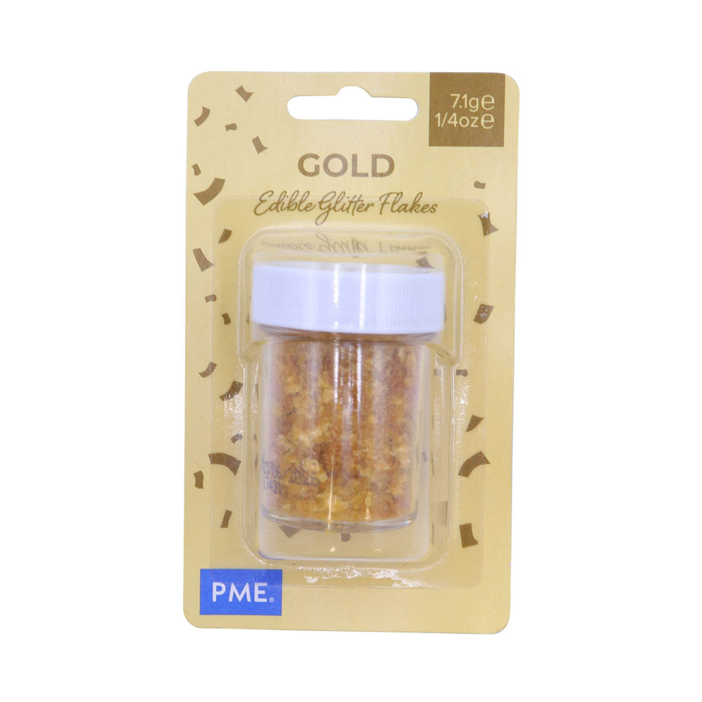 Gold Edible Glitter Flakes (7.1g / 1/4oz)