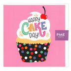 'Happy Cake Day' Cupcake Pink' Grußkarte