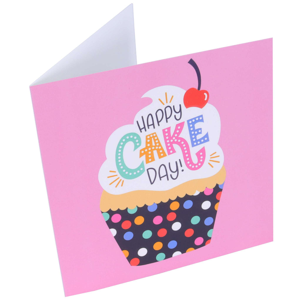 'Happy Cake Day' Cupcake Pink' Grußkarte