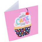'Happy Cake Day' Cupcake Pink' Grußkarte