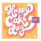 Happy Cake Day' Orange Grußkarte