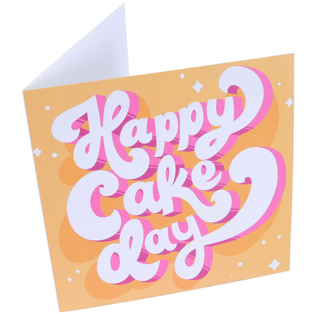 Happy Cake Day' Orange Grußkarte