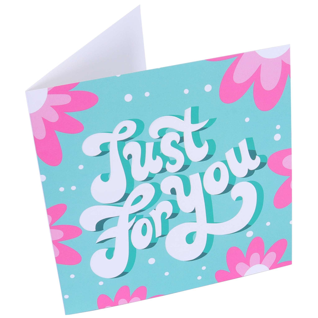 'Just for you' Groene Wenskaart