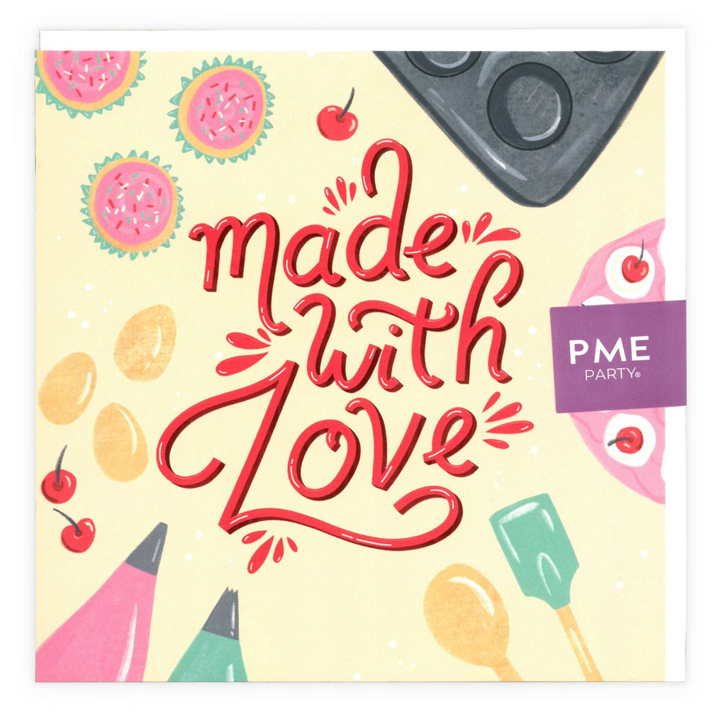 Carte de voeux 'Made with Love' Beige