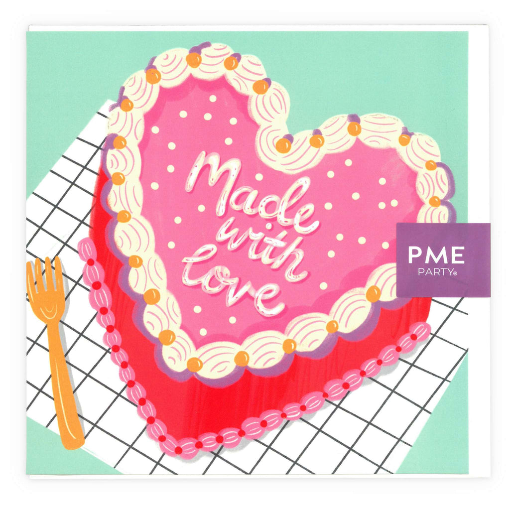Made with Love' Heart Cake Wenskaart