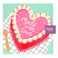 Made with Love' Heart Cake Wenskaart