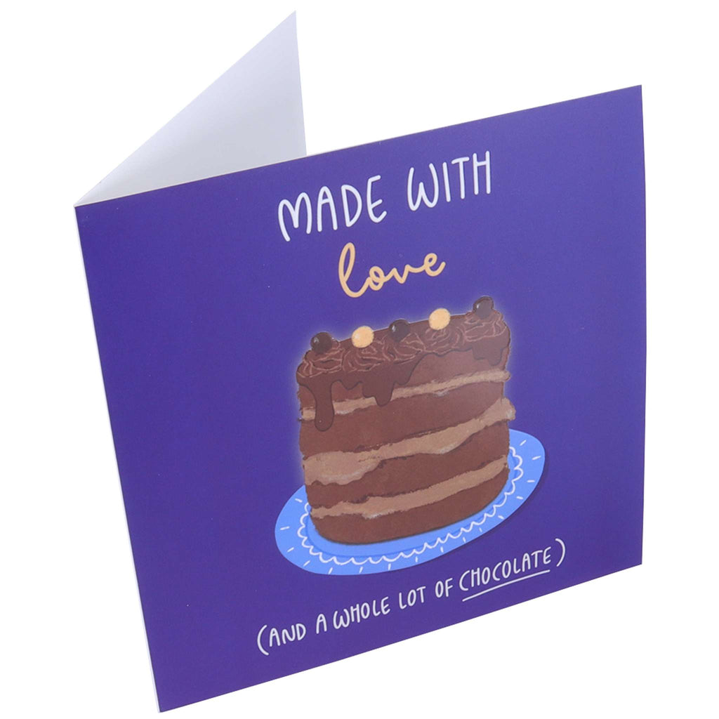 With love and chocolate' Grußkarte