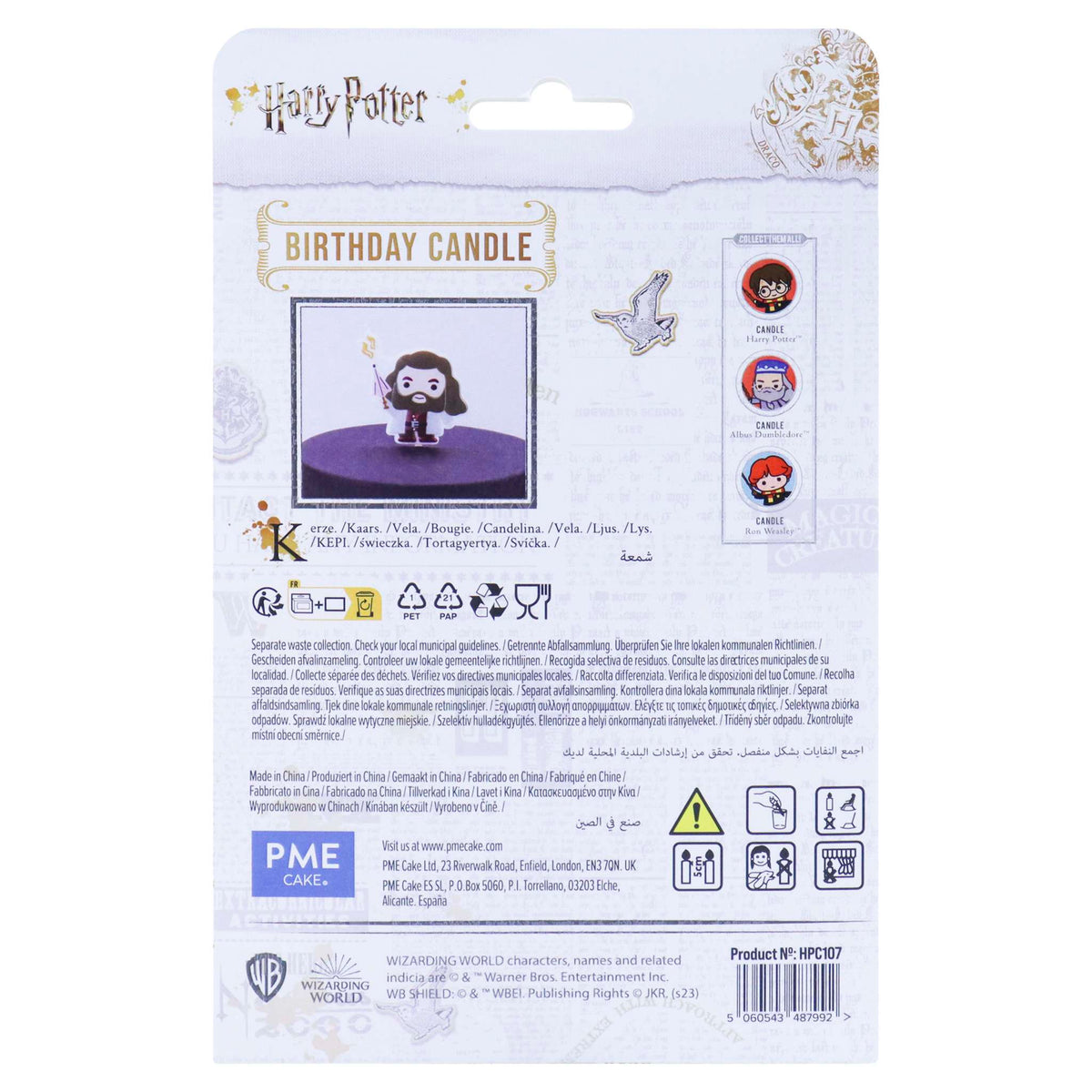 Harry Potter Vela del Personaje de Rubeus Hagrid