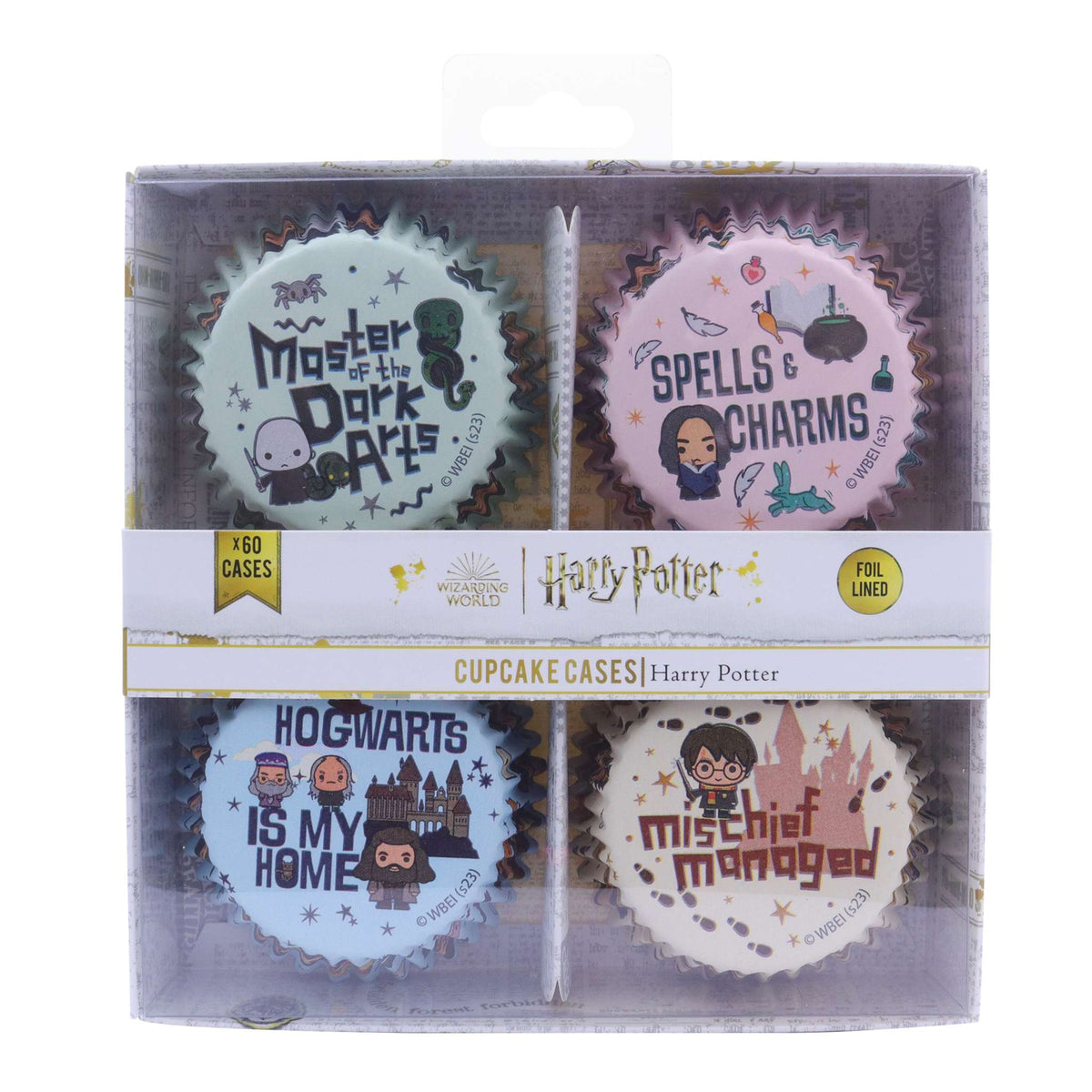 Harry Potter Cupcake vormpjes met Folievoering, 60 stuks, Amuletten