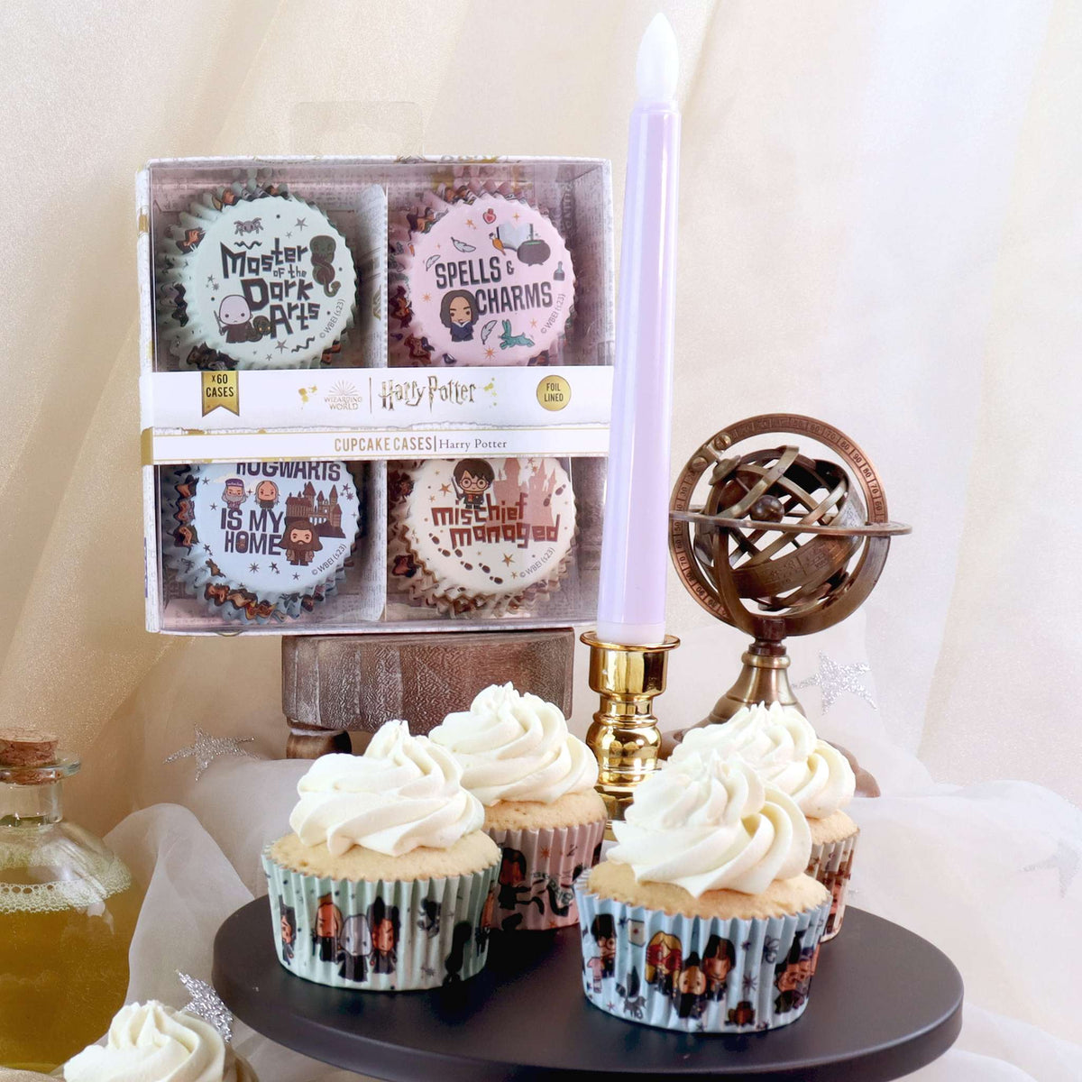 Harry Potter Cupcake vormpjes met Folievoering, 60 stuks, Amuletten