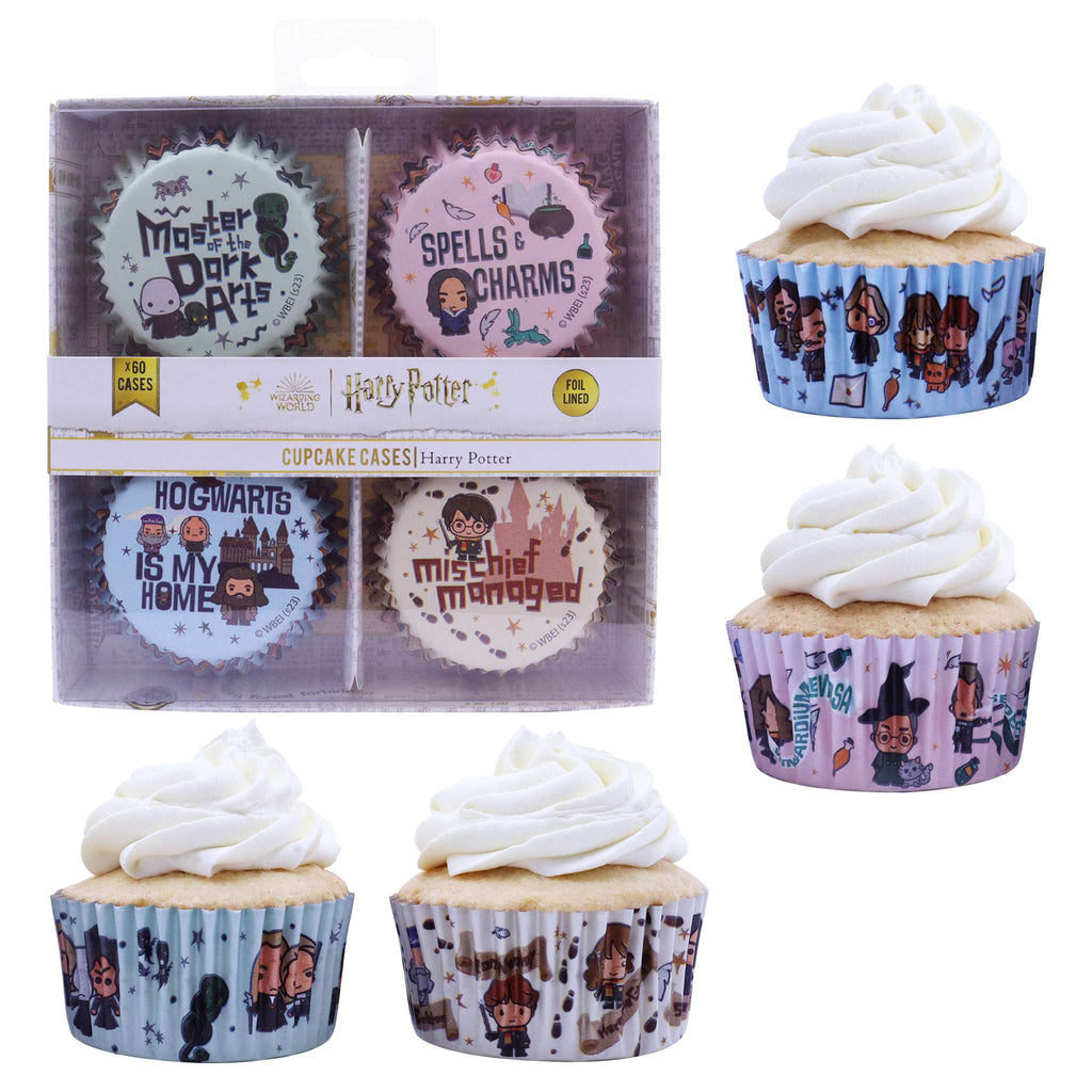 Harry Potter Cápsulas para Cupcakes Forradas de Aluminio, Set de 60, Hechizos