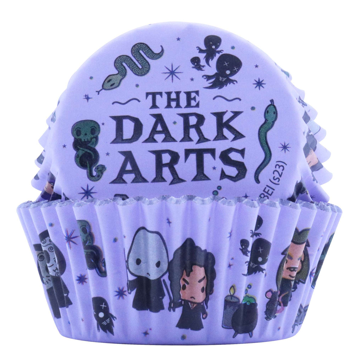 Harry Potter Cupcake vormpjes met Folievoering, 30 stuks, De Duistere Kunsten