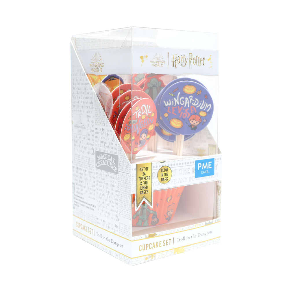 Harry Potter Set de 24 caissettes à cupcakes et toppers, Troll dans les Cachots