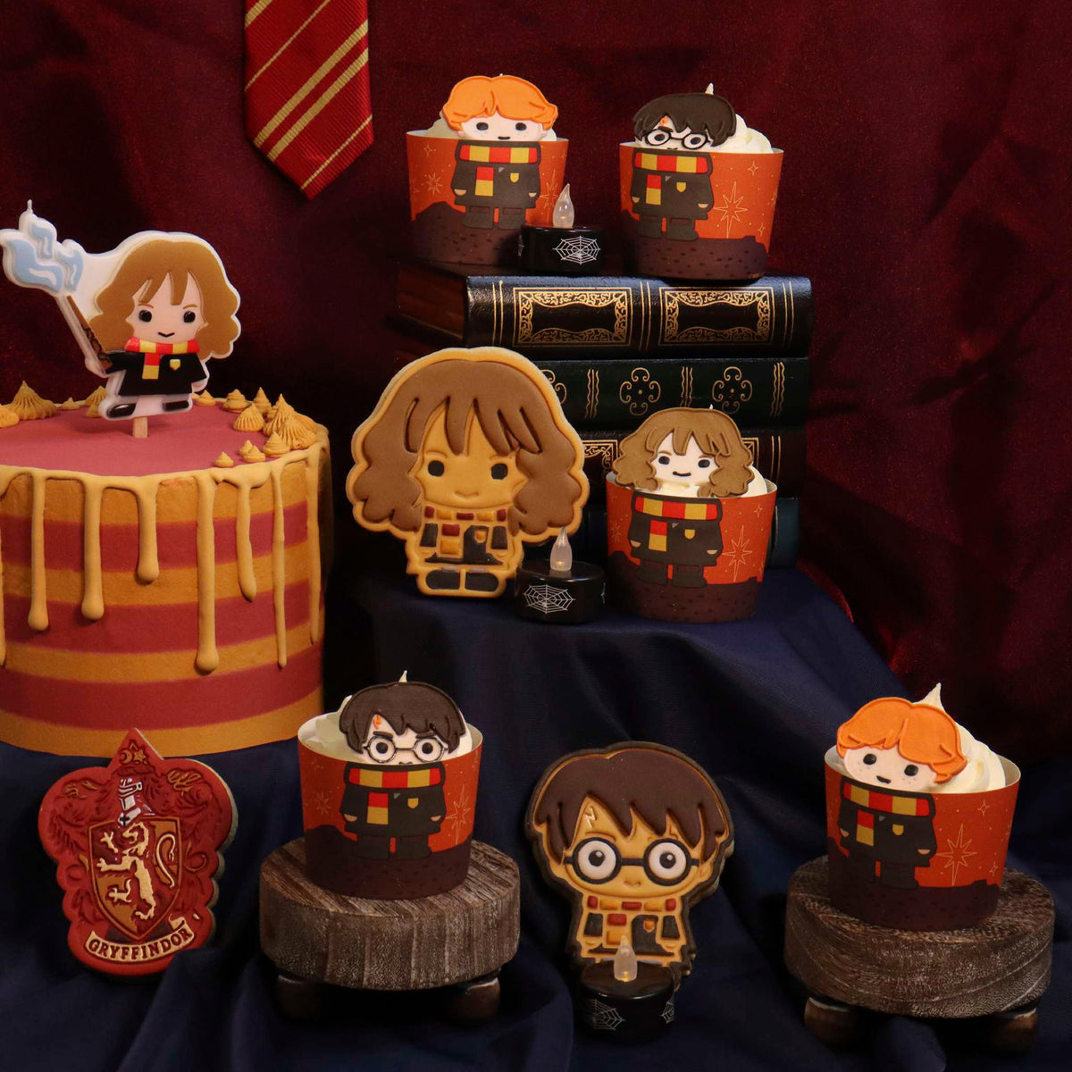 Harry Potter Cupcake Decoratie Kit met Harry, Ron & Hermione