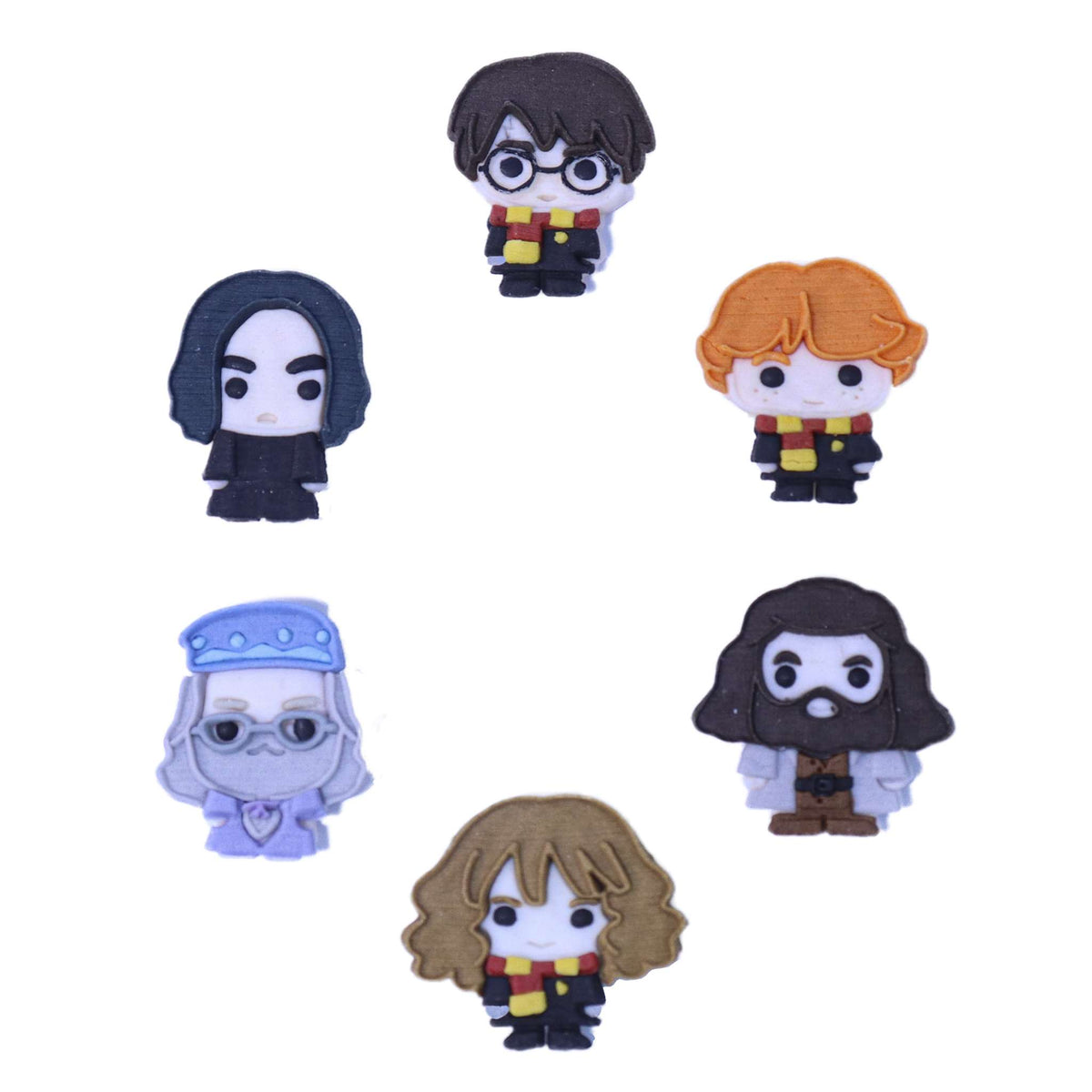 Harry Potter Essbare Zucker Tortenaufsatz, 6er-set, Charaktere