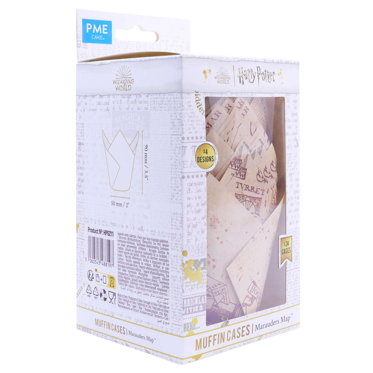 Marauders Map Tulip Shaped Muffin Cases Pk/24