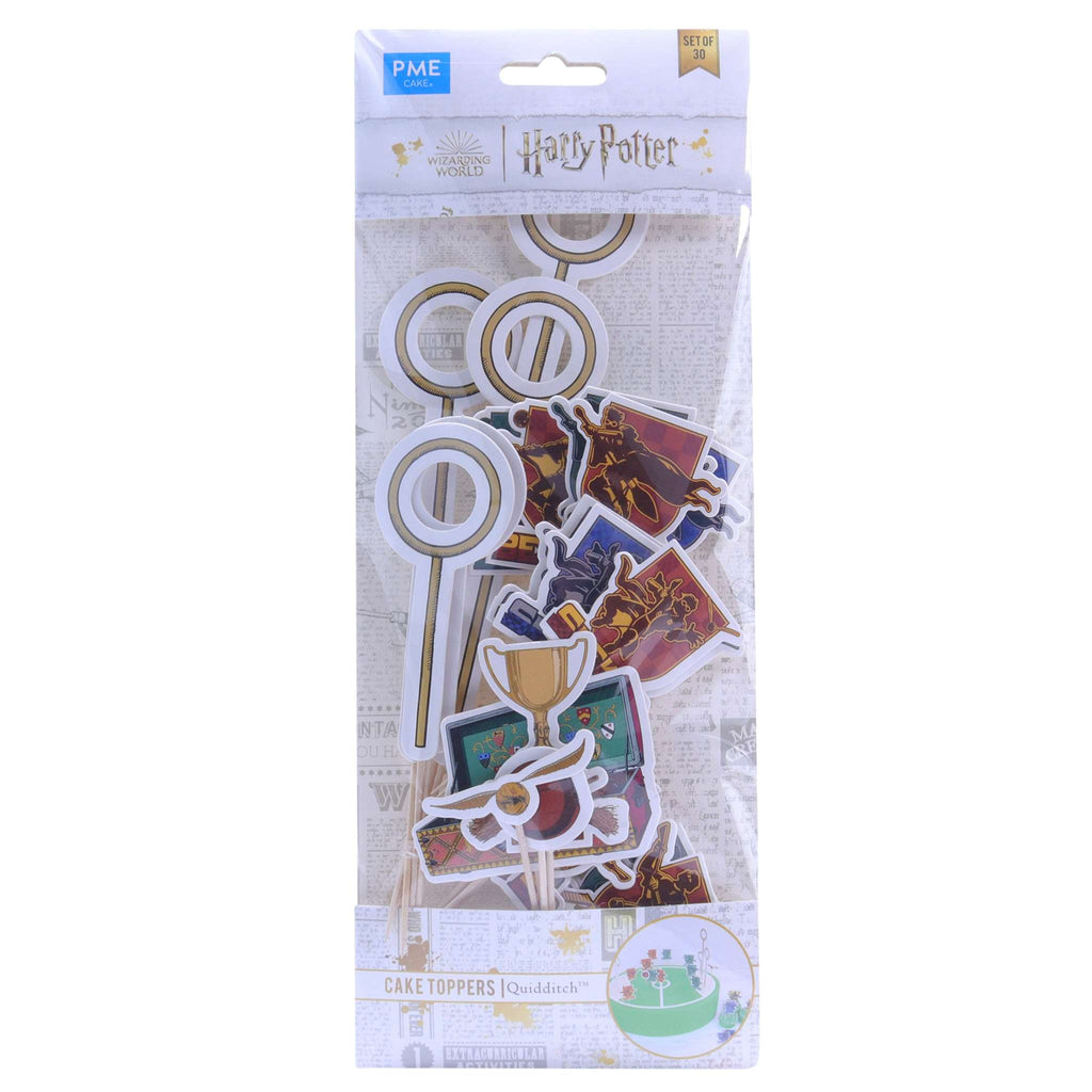 Harry Potter Toppers para Pasteles, Quidditch, Set de 30