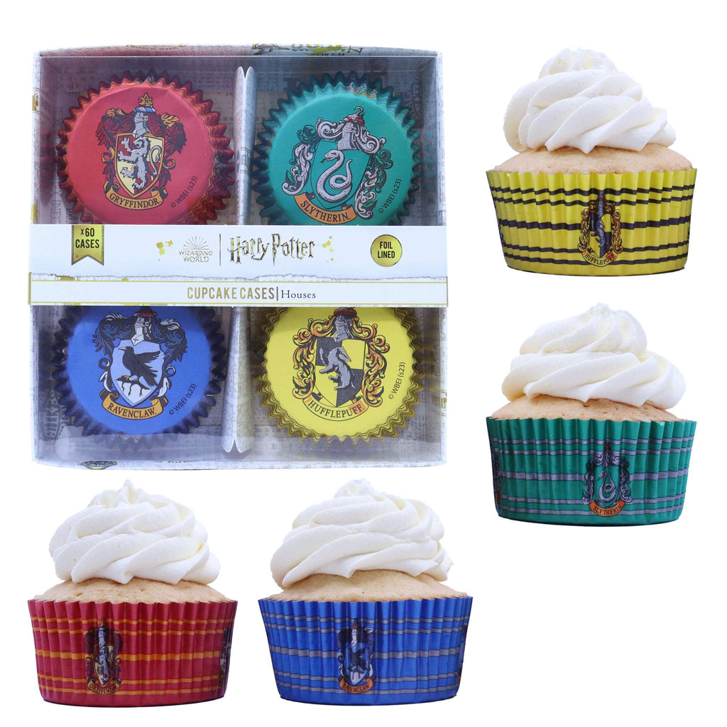Harry Potter Cupcake-förmchen Folienbeschichtet, 60er-set, Hogwarts Häuser