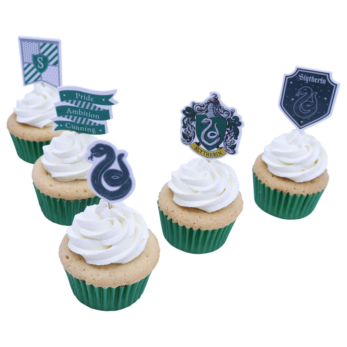 Harry Potter Toppers para Pasteles, Set de 15, Slytherin