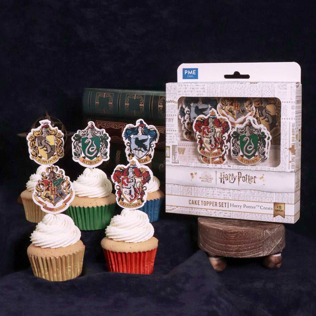 Harry Potter Taarttoppers, 15 stuks, Hogwarts Wapens