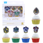 Harry Potter Taarttoppers, 15 stuks, Hogwarts Wapens
